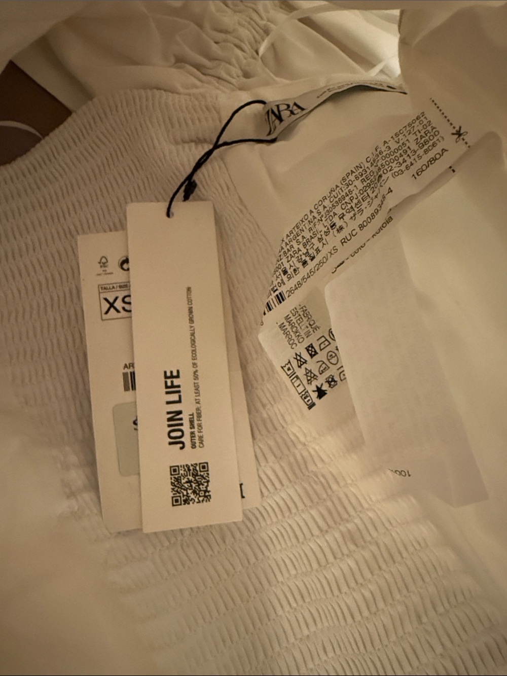 Zara White Off-Shoulder Ruffle Blouse - Picture 11 of 12